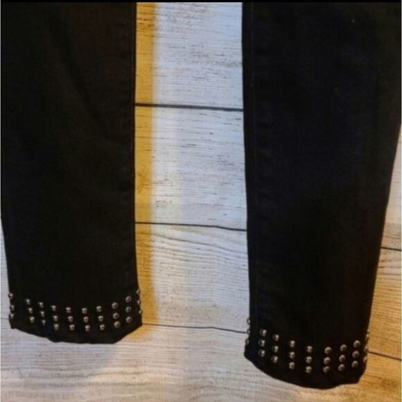 Citizens of Humanity Black Studded Rocket Ankle High Rise Skinny Jeans Size 26 - Picture 5 of 11